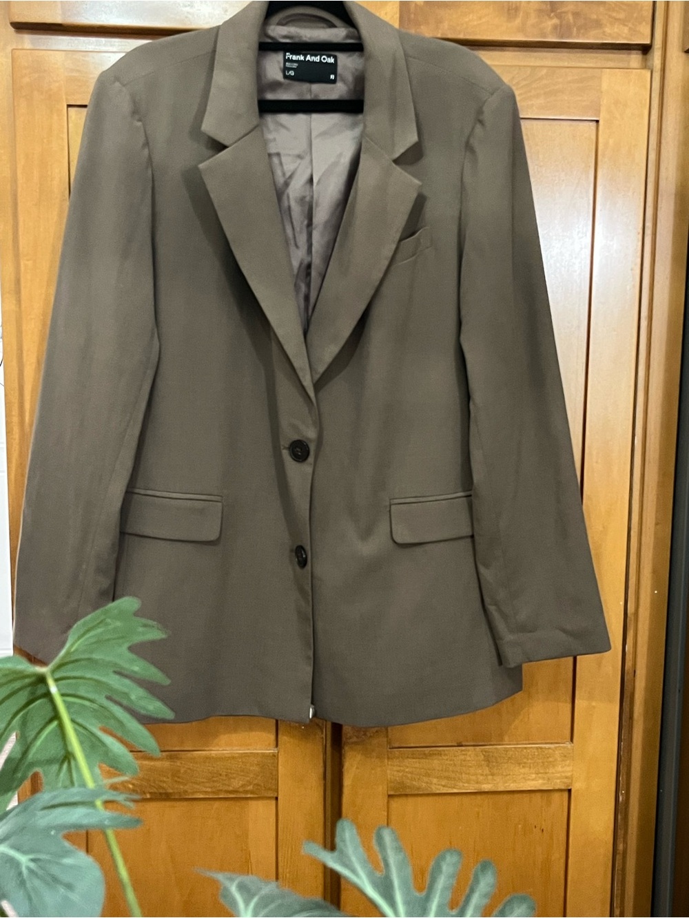 Frank and Oak Womens Tailored Blazer Jacket Size Large L
